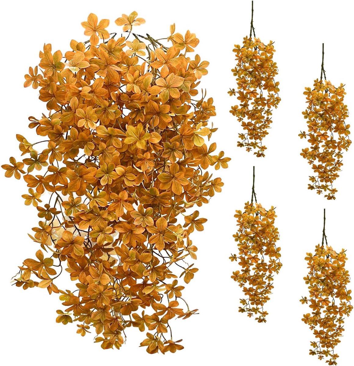 Kunstplanten 4-delige set - Hangende planten - Herfstbladeren - Perfect voor binnen en buiten - ShopVlot