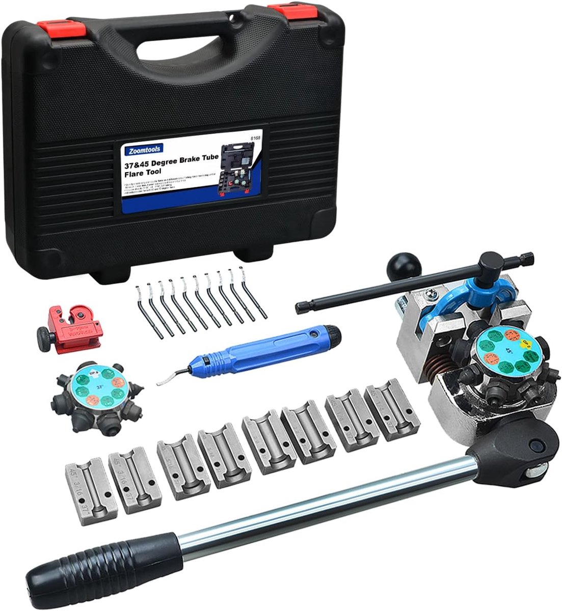 Professional brake line inverter set for 37 45 degree single, double and bubble tipping irons, Ø 4.75 mm/6.35 mm/8 - ShopVlot