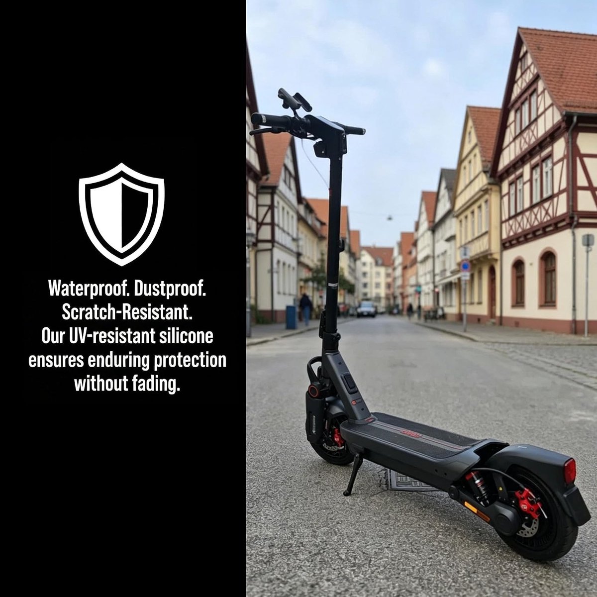 ZAHD Siliconen beschermhoes display voor Ninebot Max G3 waterdicht (zwart) - ShopVlot