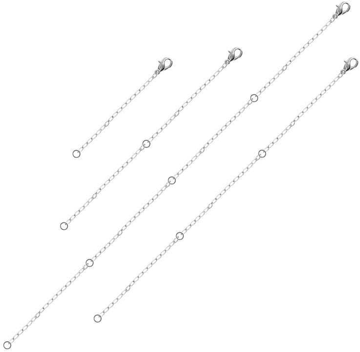 8 Stuks Van Alloy Extension Chain, Extension Chain Voor Armband Kettingen, Accessoires Voor Enkelband Aanpassing - ShopVlot