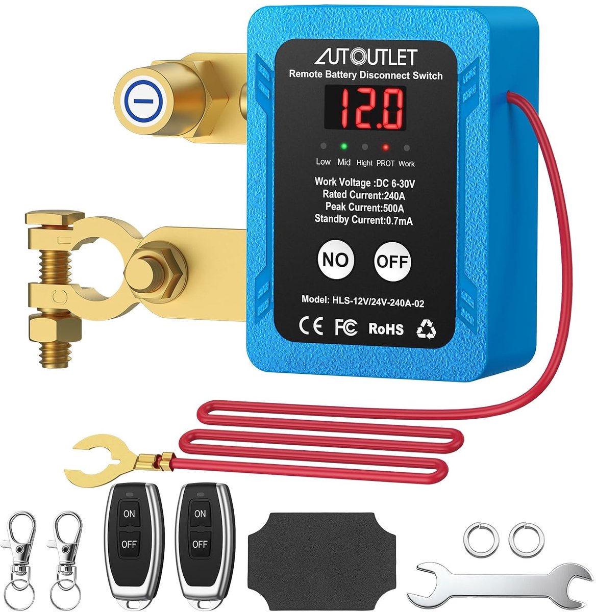 AUTOUTLET Wireless Remote Control Car Separator Switch 6-30V - ShopVlot