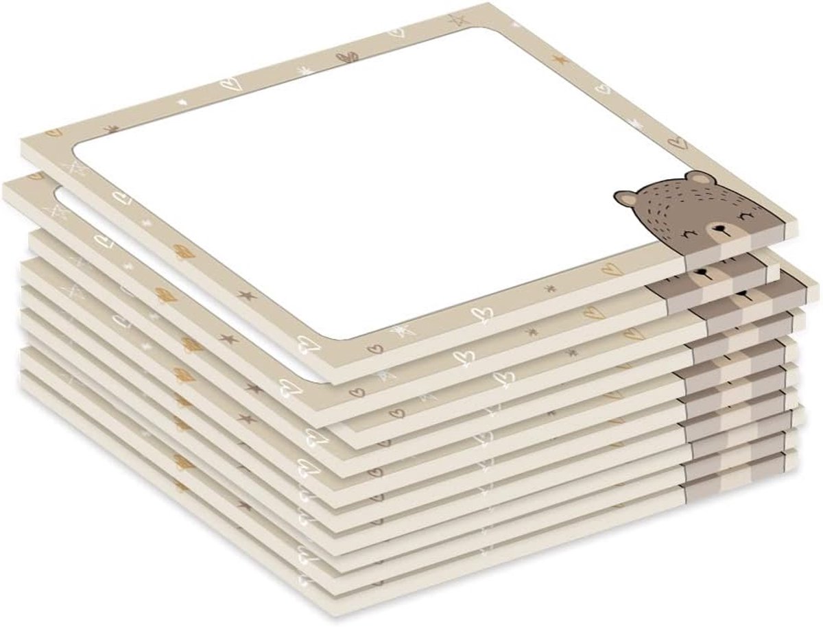 PRICARO Notepad "Grizzly bear", magnetic, A7, 10 pieces - ShopVlot