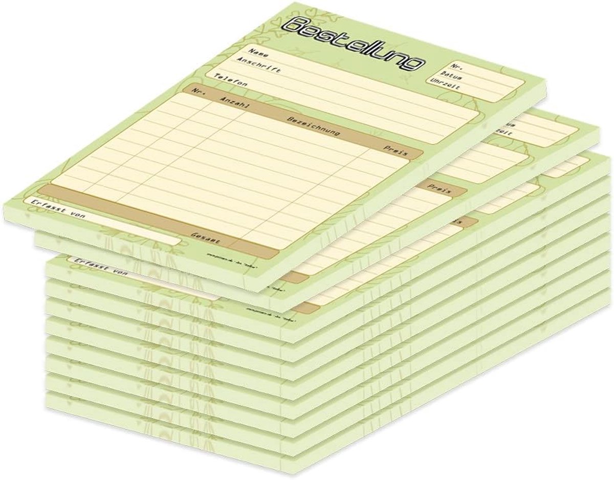 PRICARO Ordering block "Sage", A5, 10 Piece - ShopVlot