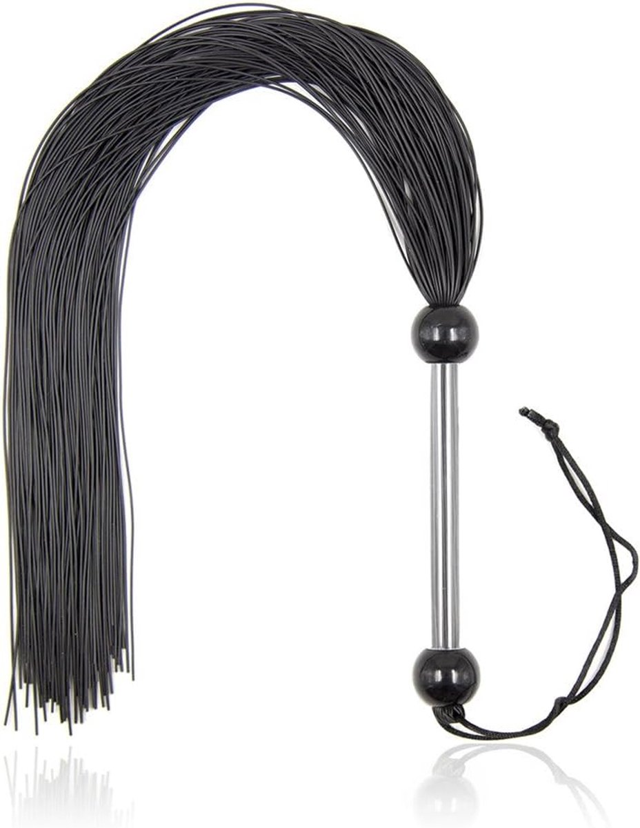 Whip Silicone Rubber Whip Riding Whip Riding Whip with Glass Handle Erotic SM Whip (Black) - ShopVlot