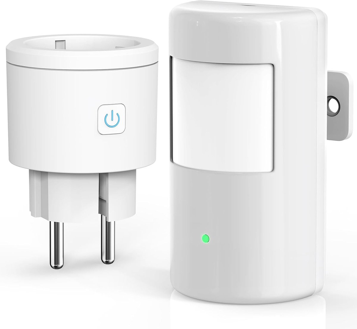 Infrared motion detector with wireless sockets, ASOFTY wireless motion detector with light sensor, adjustable - ShopVlot