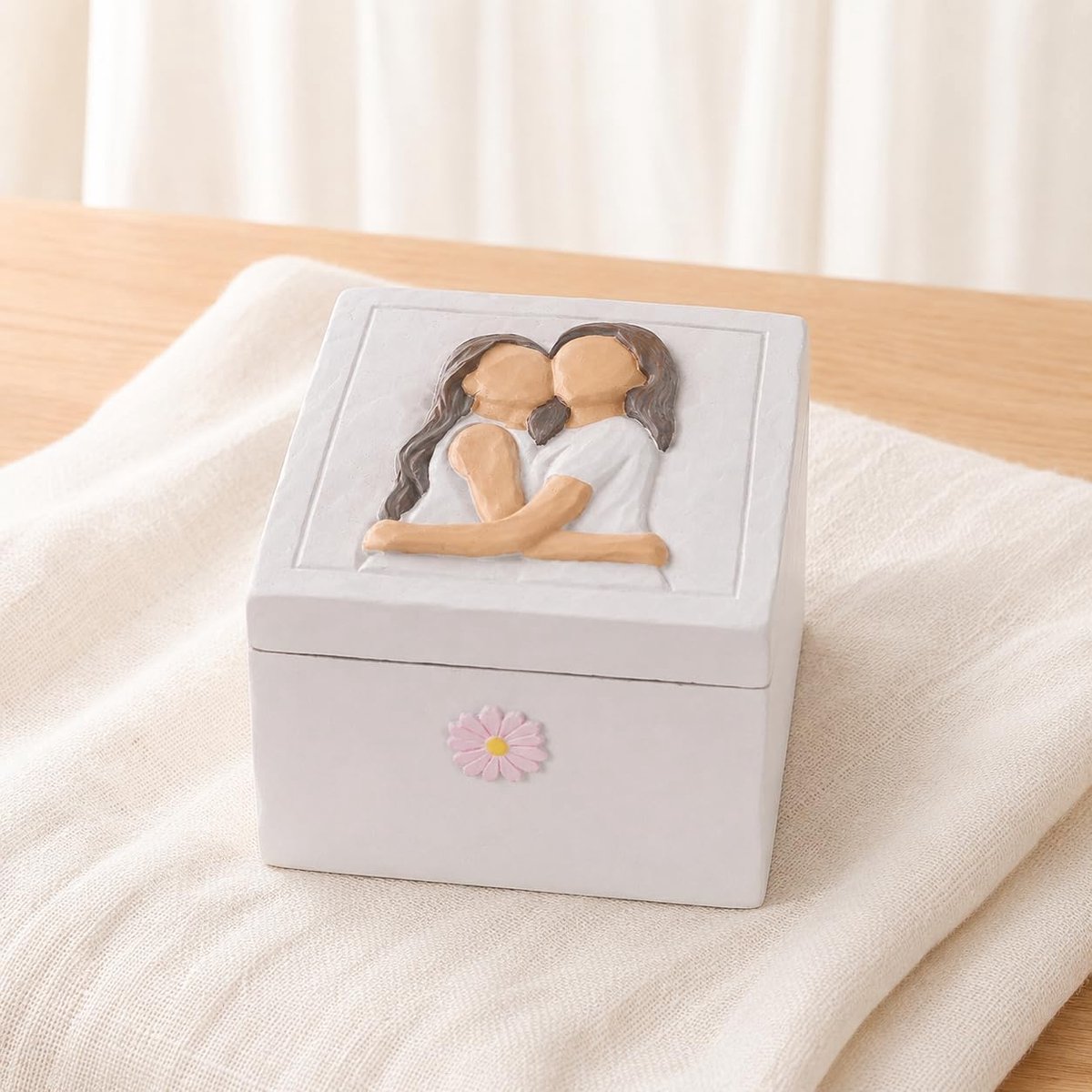 XMGZQ Moeder en dochter aandenken doos - sentimentele sieraden geschenkdoos voor moeder, oma, zus of beste vriend - ShopVlot