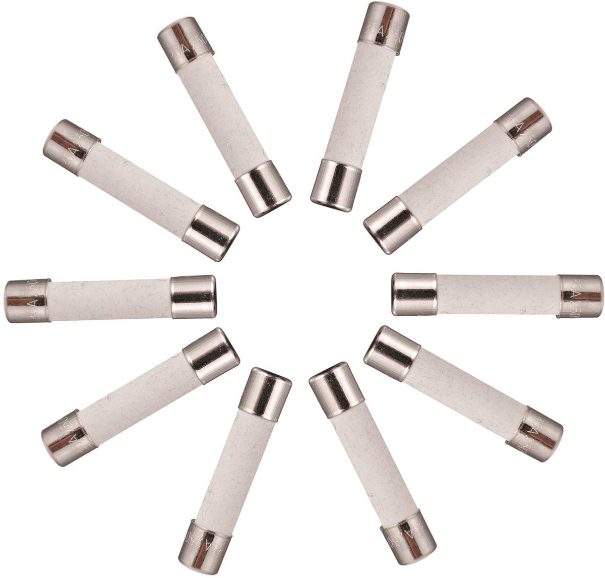 BOJACK T30A250V 6x30mm 30A 250V Slow Melting Ceramic Fuses 30 Ampere 250 Volt 0.24 x 1.18 inch Ceramic Tube Time Delay - ShopVlot