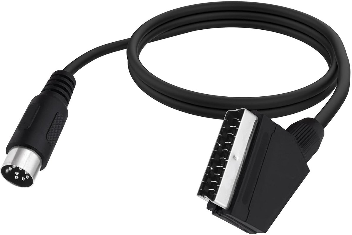 8 Pin Din to SCART Cable for Game Consoles 21 Pin RGB SCART Plug to DIN 8 Pin Male Plug AV Audio Video Adapter Cable - ShopVlot