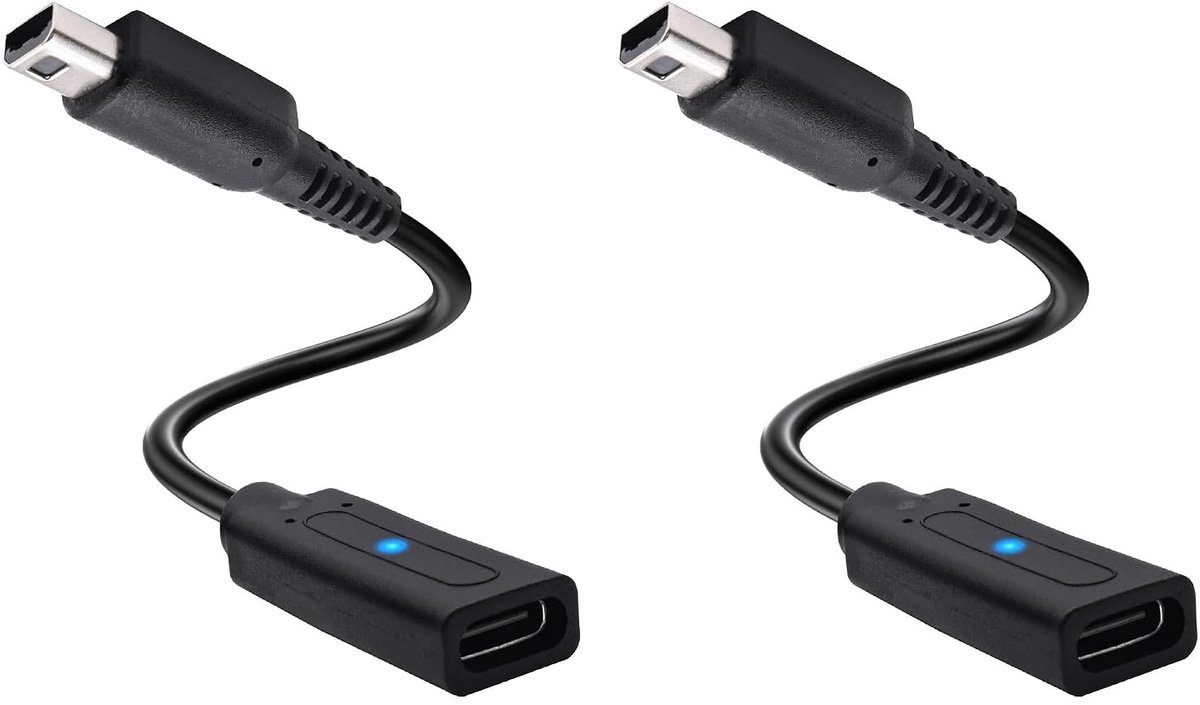 USB C naar 3DS oplaadadapter kort type C bus oplaadkabel compatibel met 3DS 2DS DSI serie en andere handheld - ShopVlot