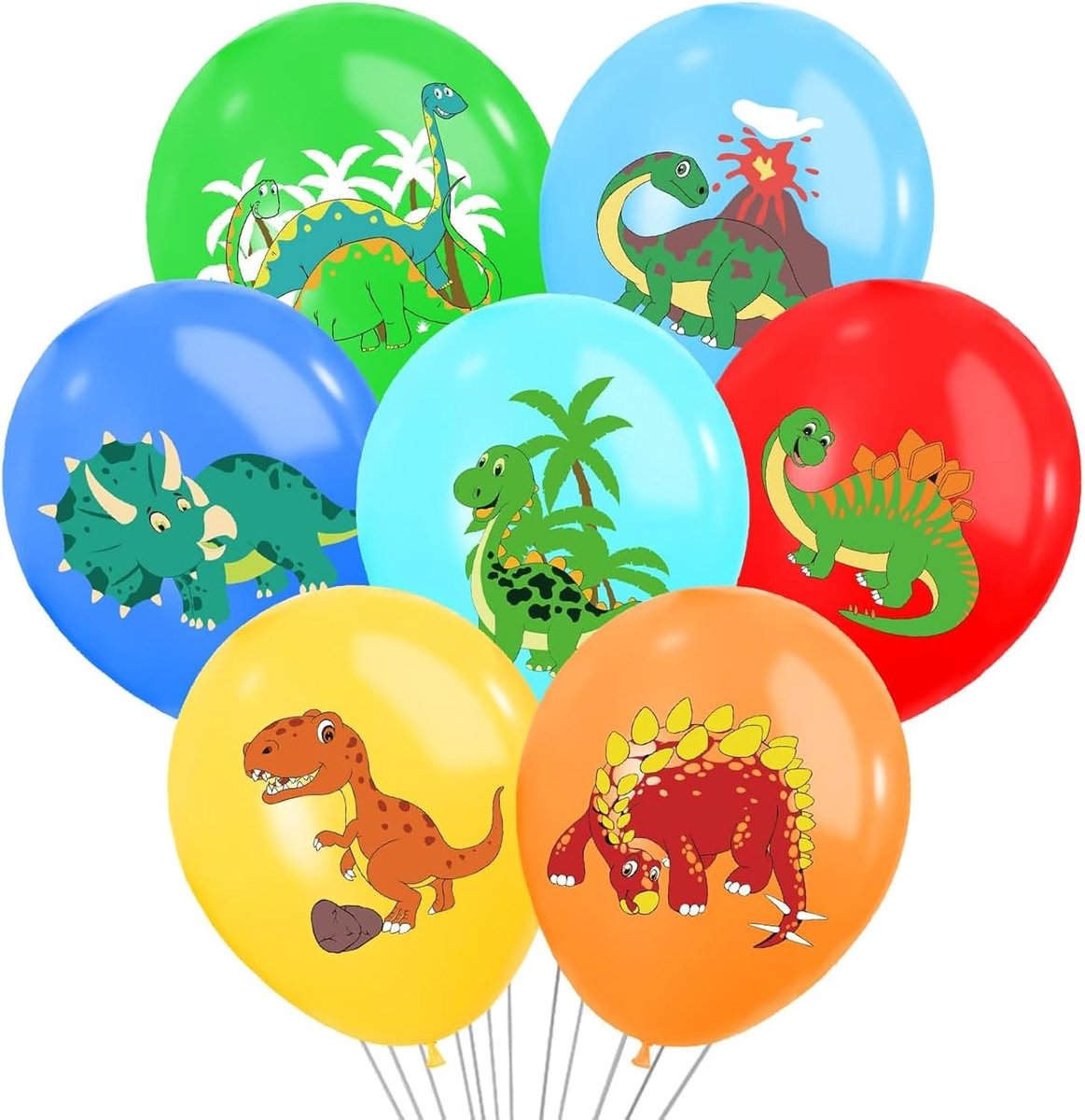 DazzJoy 14 stuks dinosaurusballonnen, dierenballonnen - ShopVlot