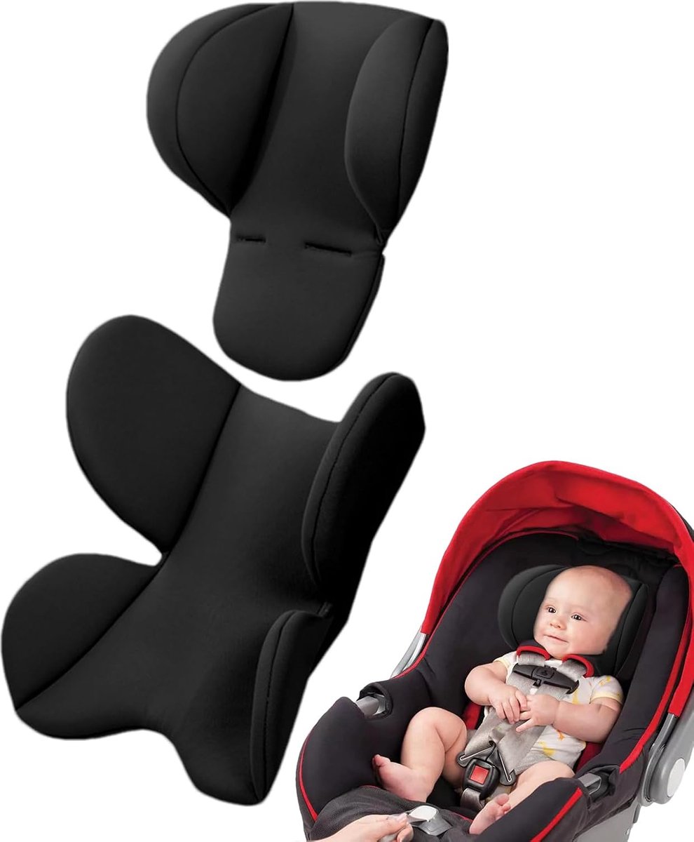Autostoelverkleiner voor pasgeborenen, zomer autostoelkussen, zacht babyautostoelkussen, hoofd- en neksteunkussen voor kinderwagen, autostoel, kinderstoel
