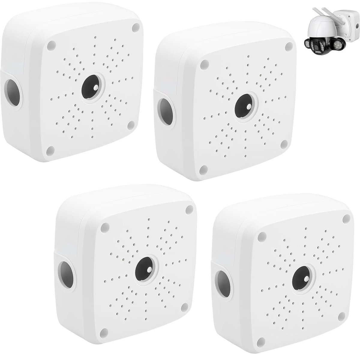 Camera Junction Box 4 Stuks - Dikke Plastic Waterdichte Behuizing - Voor Veilige Buitenmontage - ShopVlot