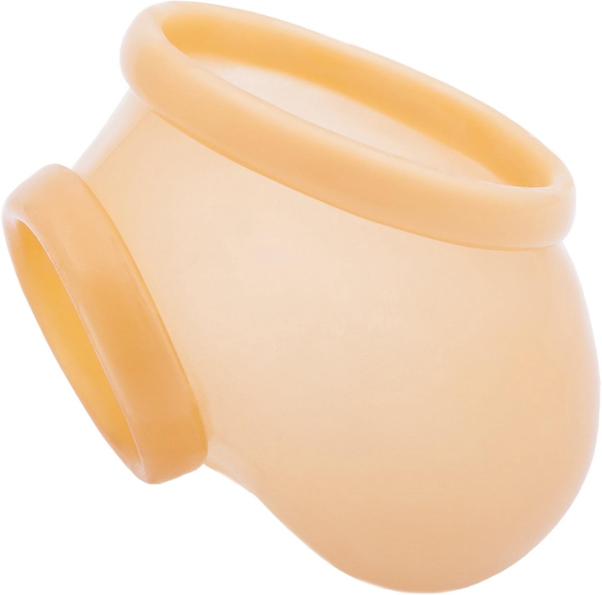 Penissleeve met anatomisch contourede scrotum - Latex zonder schacht - Vegan gemaakt - Voor intensere momenten - ShopVlot