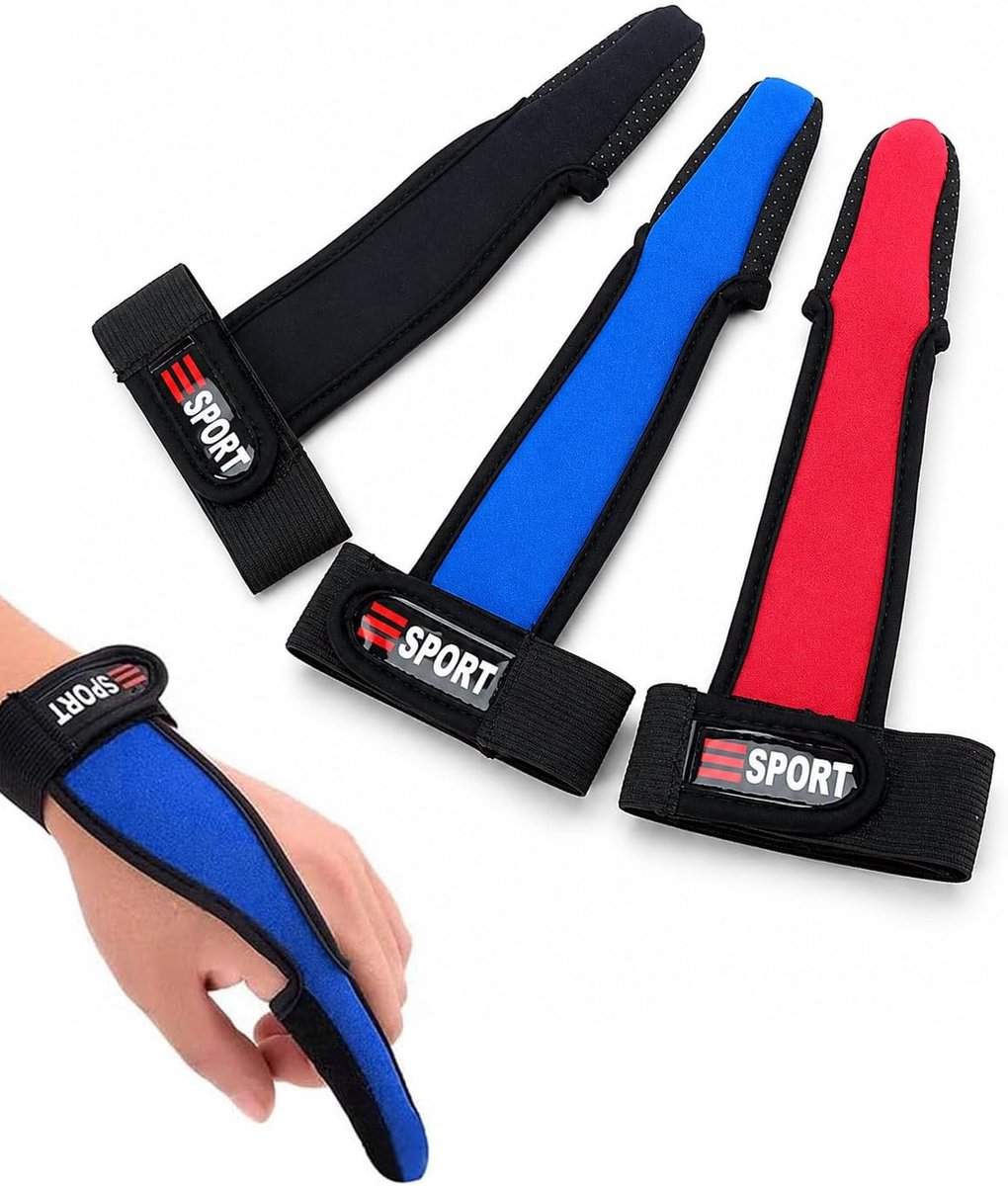 vishandschoenen vrije vingers - set van 3 stuks - rood/zwart/blauw - antislip stretchweefsel voor droge handen - ShopVlot