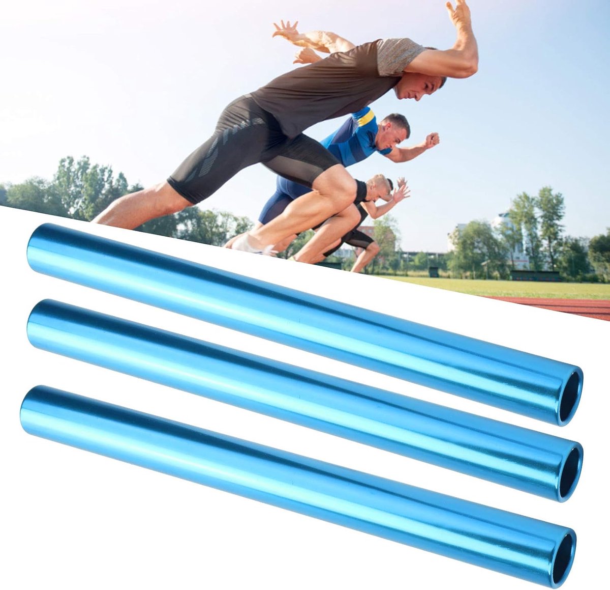 Relay Baton - 3 Stuks - Aluminium - Comfortabel in Gebruik - Ideaal voor Sprintwedstrijden - ShopVlot