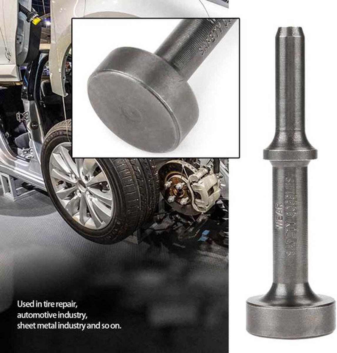 Luchthamerset - Pneumatische Hamer - Verchroomd Molybdeenstaal - Geschikt voor Klinknagels - Slaggereedschap 100 mm - Hoogwaardige Hardheid