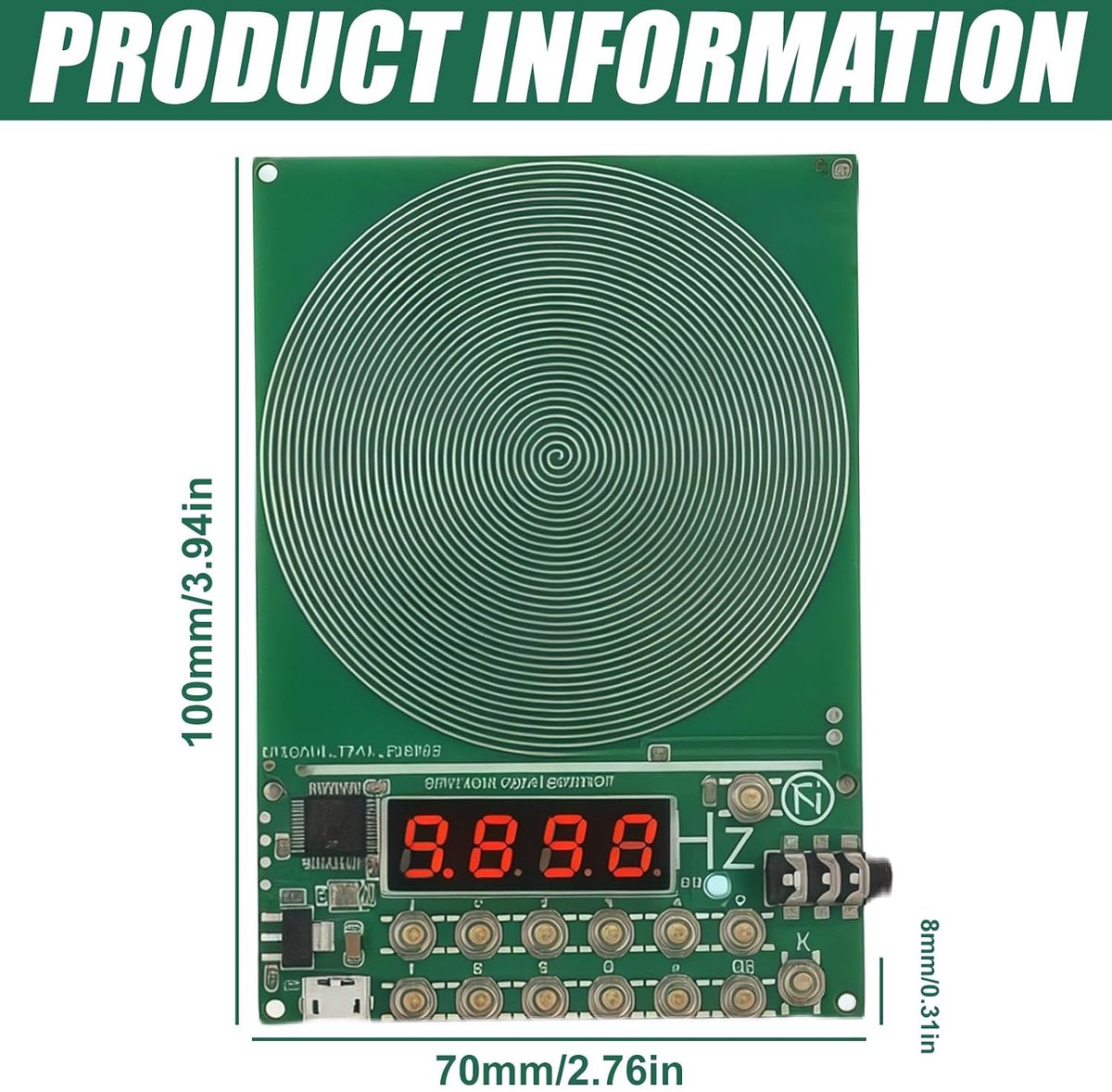 Schumann resonantiegenerator 7,83 Hz - sinusgolvengenerator met display - instelbare frequentie - ShopVlot