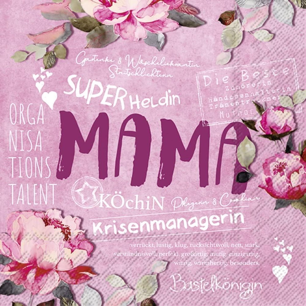 Papieren servetten 33 x 33 cm - 20 stuks - decoratief motief - perfect voor speciale gelegenheden - ShopVlot