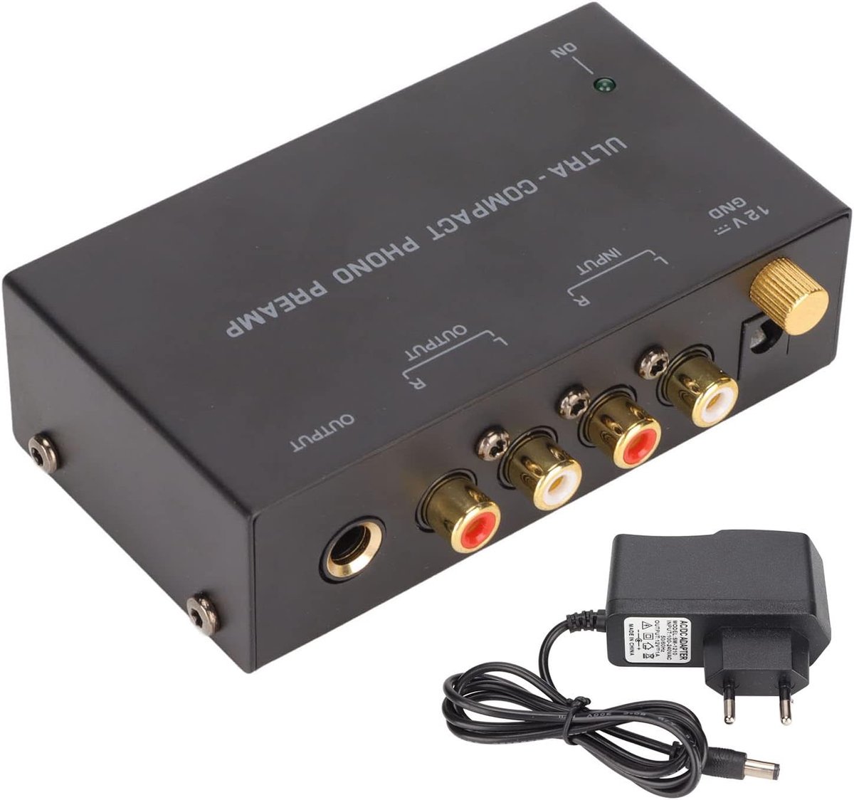 Phono voorversterker met onafhankelijke knopbediening - mini met stereo RCA - lage ruis, hoge gevoeligheid - ShopVlot