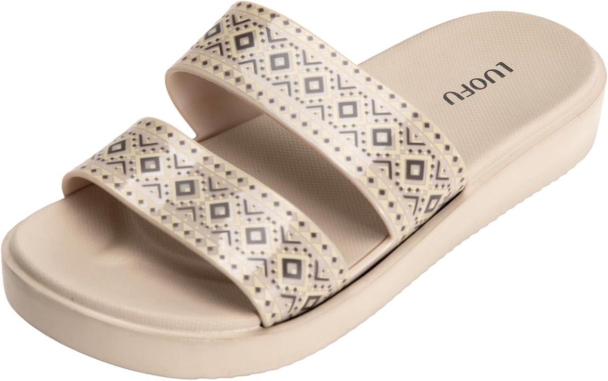 zomersandalen dames - dubbele riem en gesp - plateau met EVA-zool - antislip voor optimaal comfort - ShopVlot