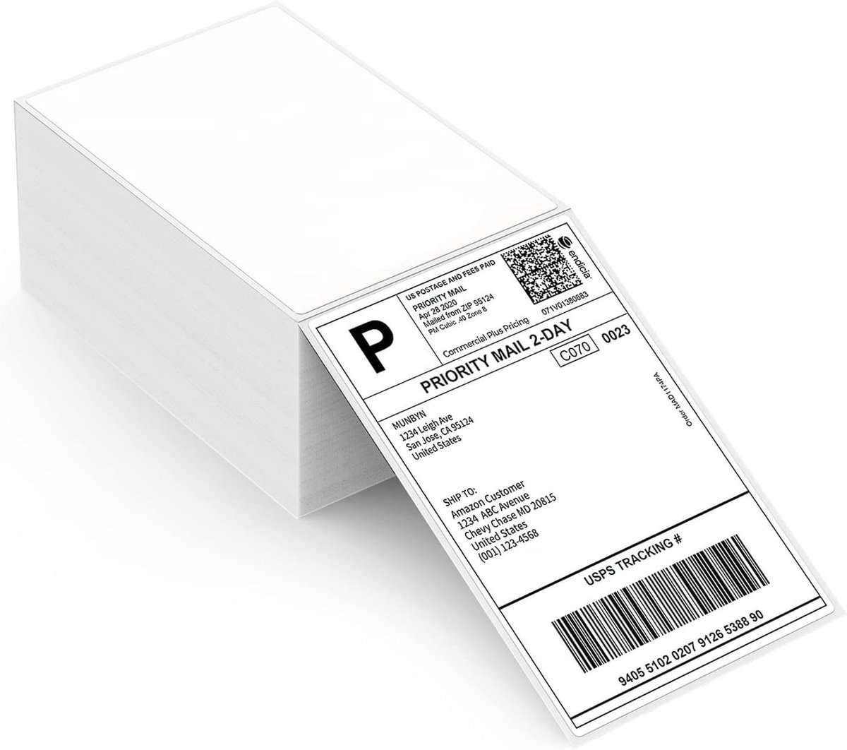 Solidchoice - 500 Stuks Thermische Verzendetiketten voor Verzending