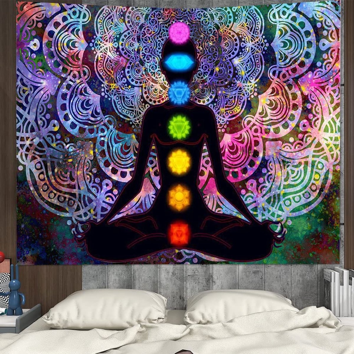 Solidchoice - Mandala Tapestry voor Yoga en Meditatie, 200 x 150 cm