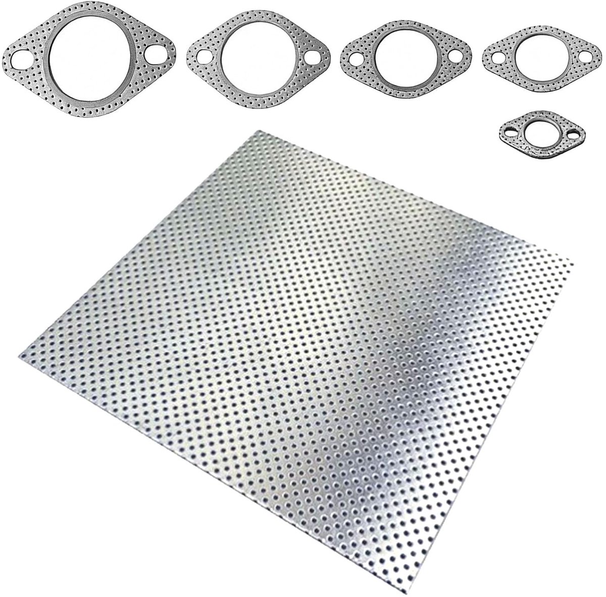 Afdichtingsplaat voor cilinderuitlaat 20 x 20 cm - 1,6 mm dik - meerlaags composietmateriaal - ShopVlot
