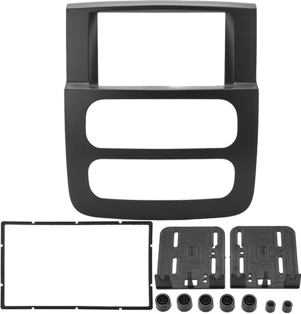 Auto Audio & Video Dash Montage Kits, ABS 2din Autoradio Stereo Dashboard Frame Dash Cd Panel Decoratie vervanging voor Truck 2002-2005 auto