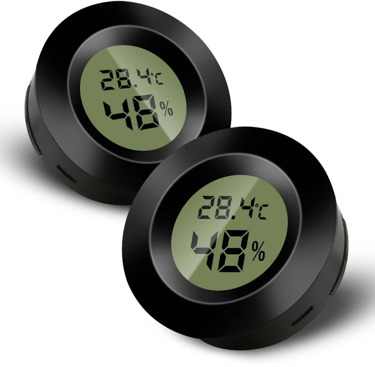 Solidchoice - 2 Stuks Mini Digitale Binnen Thermometer en Hygrometer