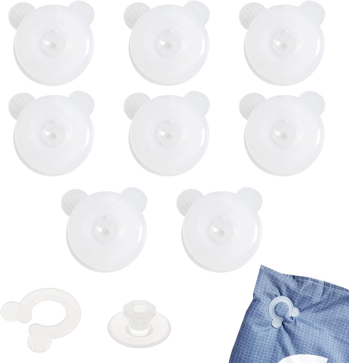 Duvet Cover Clips - Non-slip Bed Clips - 8 Stuks - Houdt Dekbed Op Zijn Plaats - Comfortabel Slapen - ShopVlot