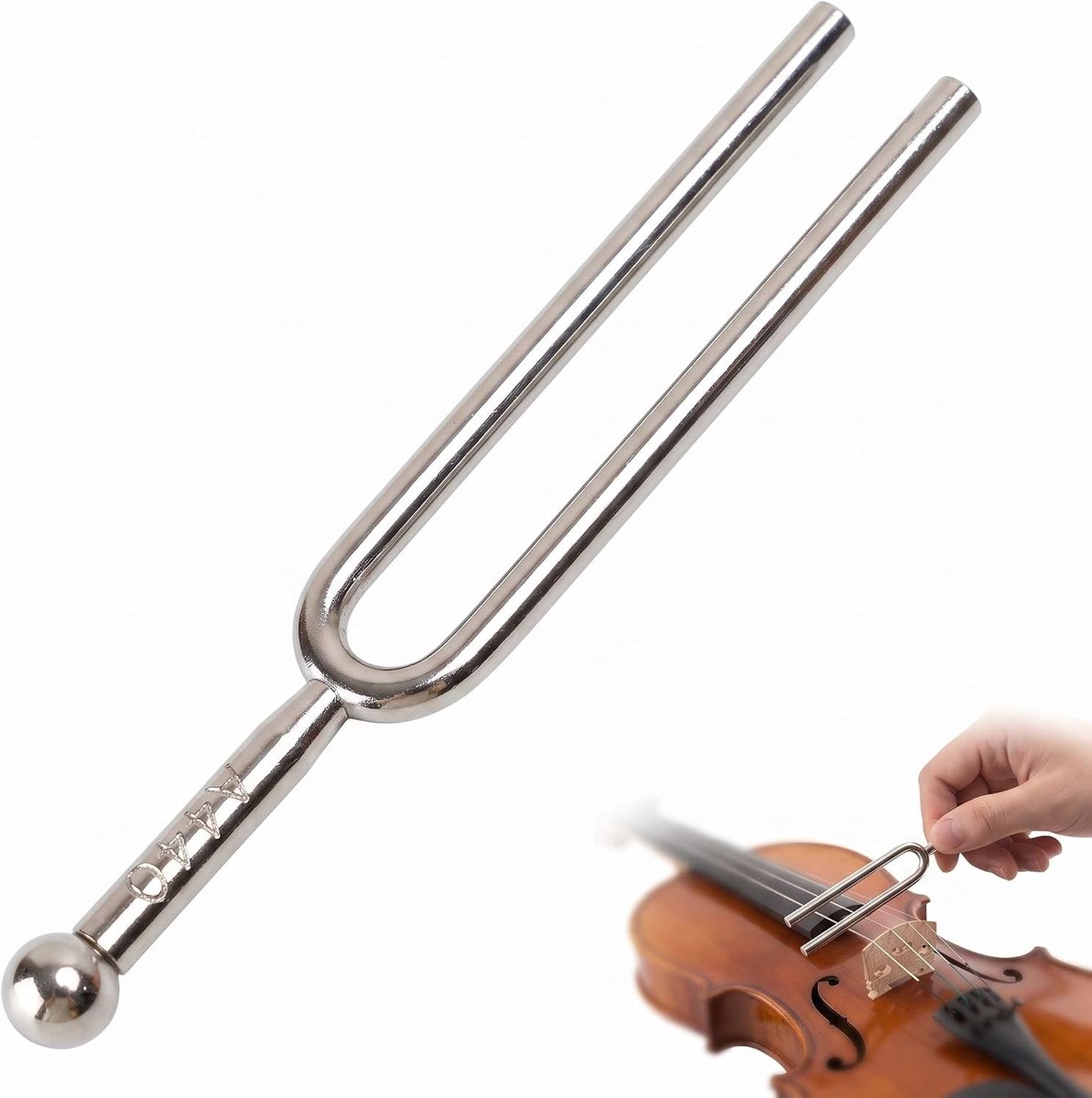 Stemvork 440 Hz - roestvrij staal - met opbergtas - professioneel stemapparaat voor muziekinstrumenten - ShopVlot