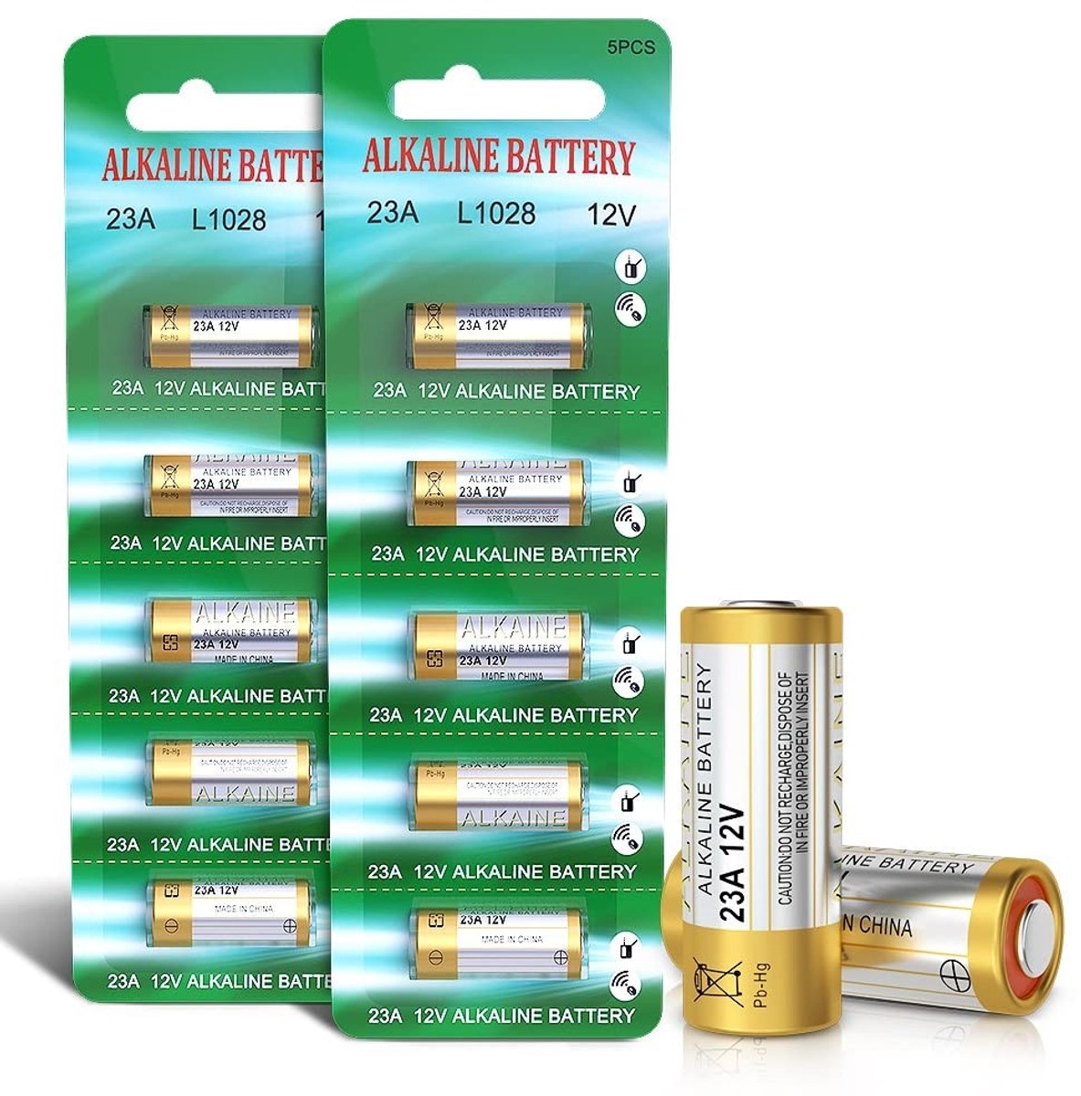 Solidchoice - Set van 10 A23 12V Alkaline Batterijen voor Langdurig Gebruik