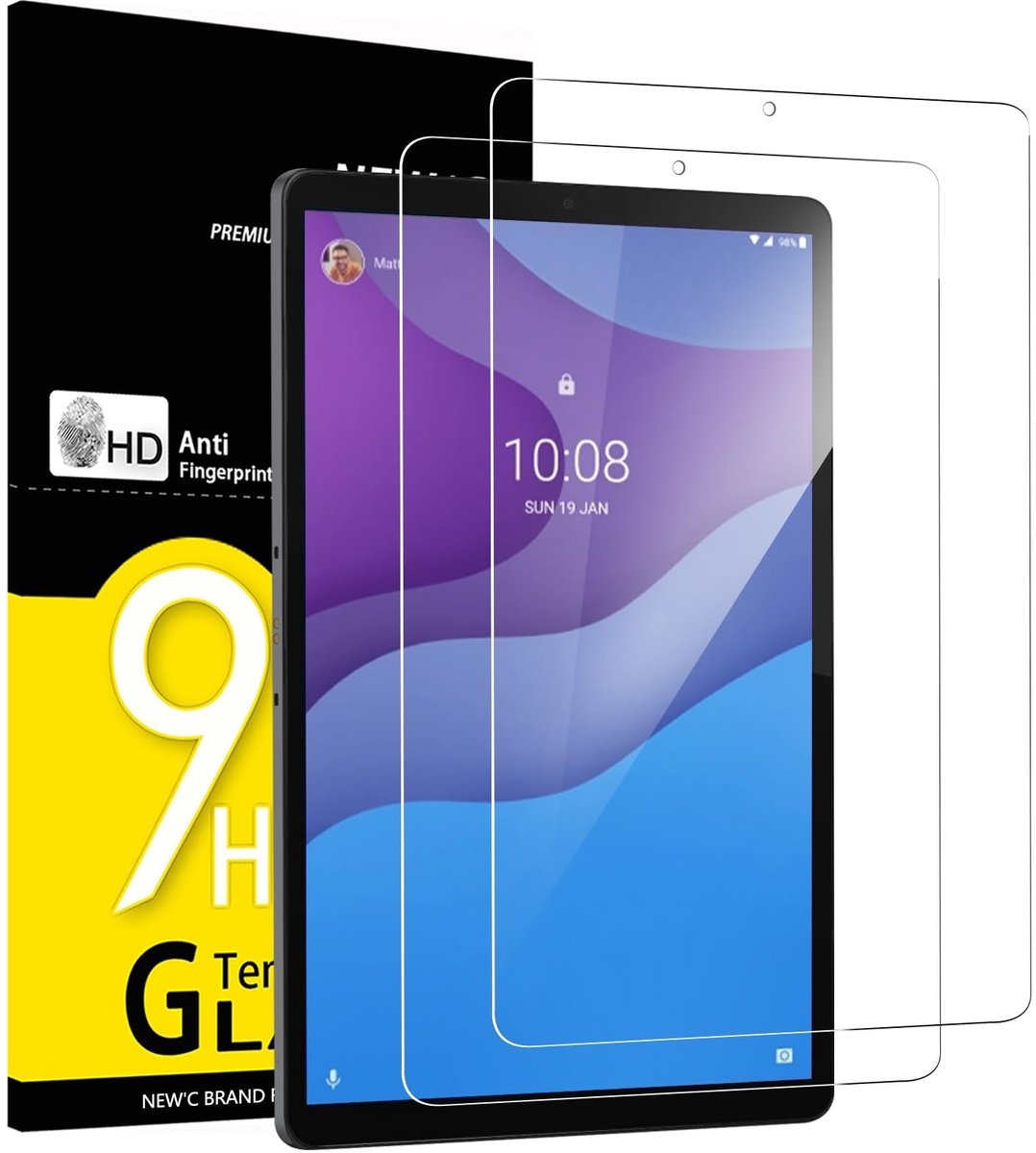 Solidchoice - 2 Stuks Tempered Glass Screen Protectors voor Lenovo Tab M10 HD