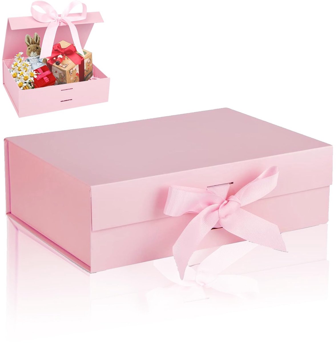 Solidchoice - Herbruikbare Cadeaubox met Strik, Magnetische Geschenktas