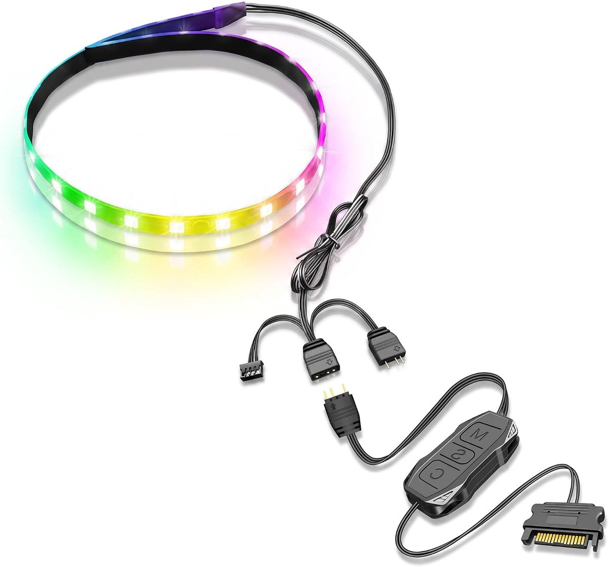 RGB LED Lichtstrip voor PC - 15,7 inch - Magnetisch - Aangepaste verlichting voor computerbehuizing - ShopVlot