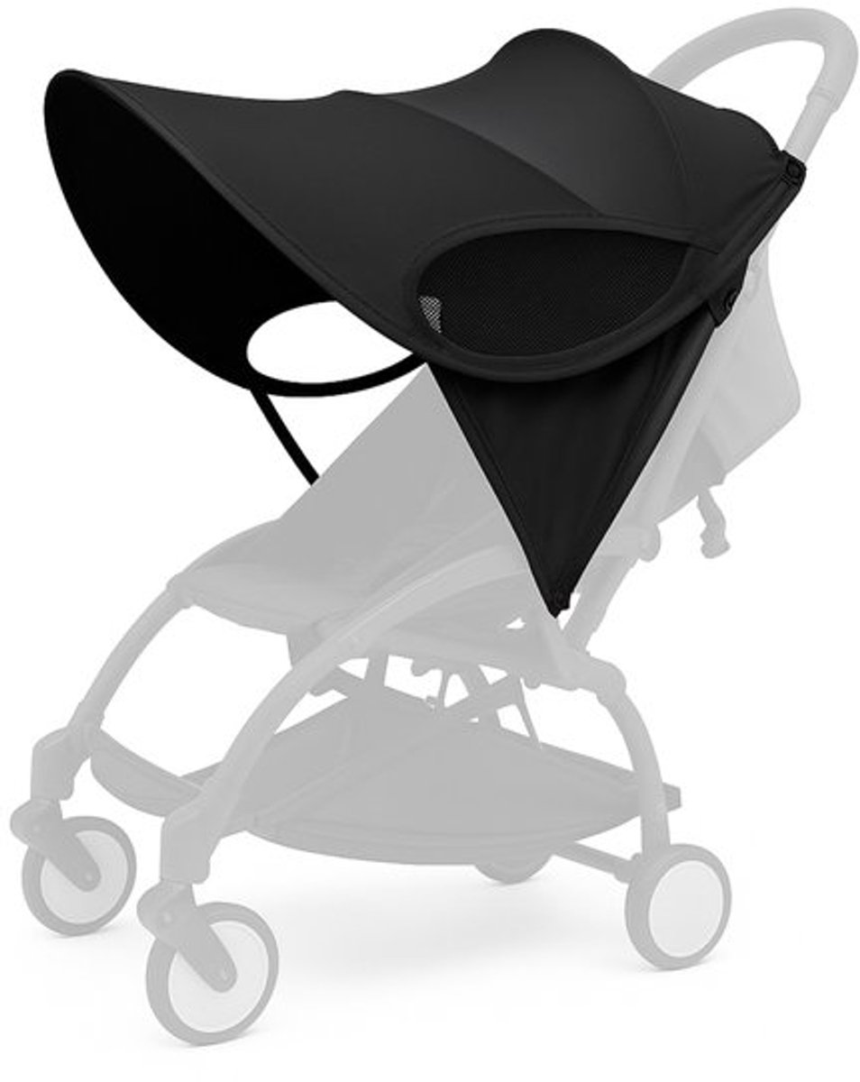 Zonnescherm Kinderwagen Zwart – Kinderwagen Luifel & Zonneklep – UV-bescherming – Past op Elke Buggy – Kinderwagen Accessoire