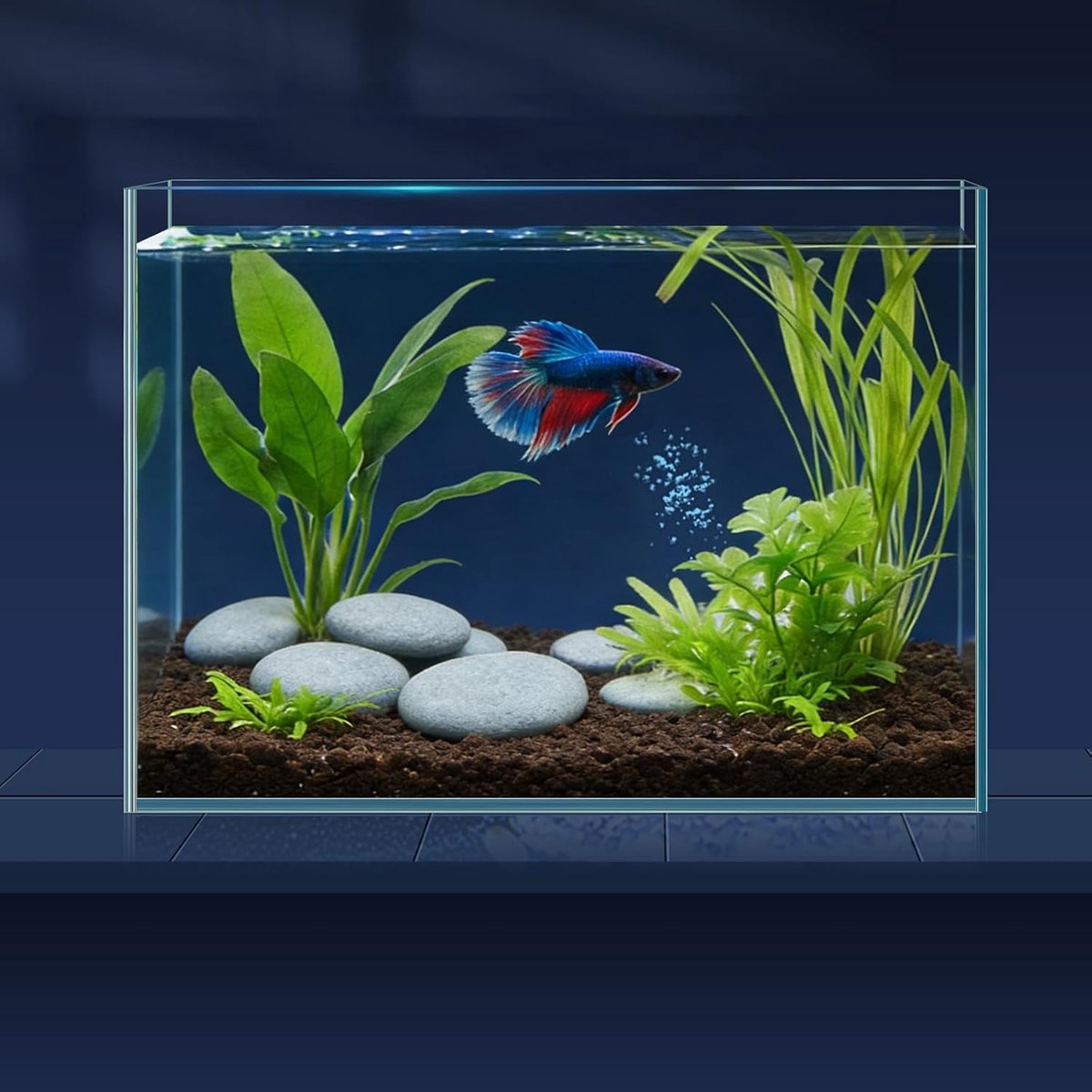 Aquarium 7.6 liter - hoogwaardig wit glas - handgemaakt - helder zicht - ShopVlot