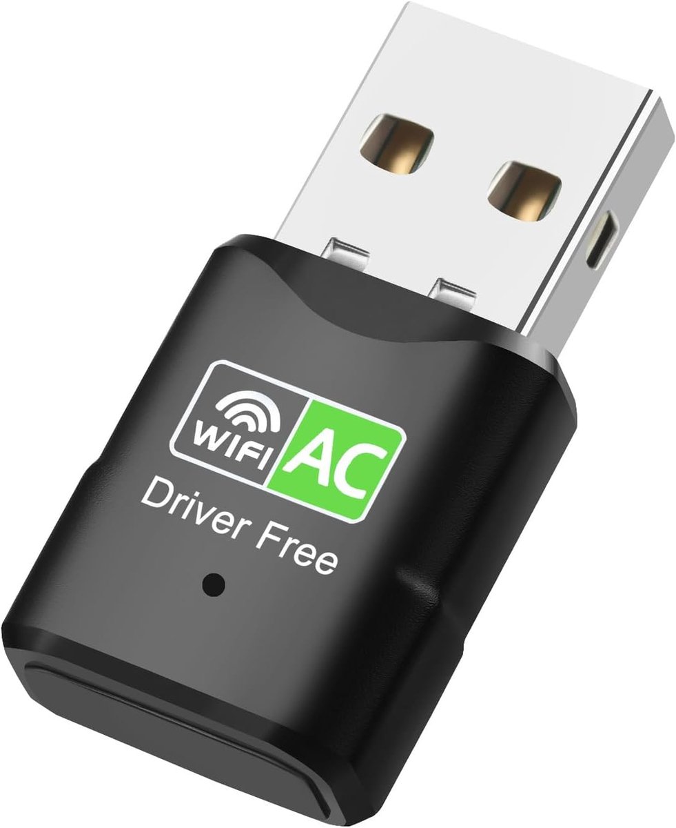 Wifi Adapter - USB Dongle - Internet Verbinding - Driver Vrij - AC600 - Zwart