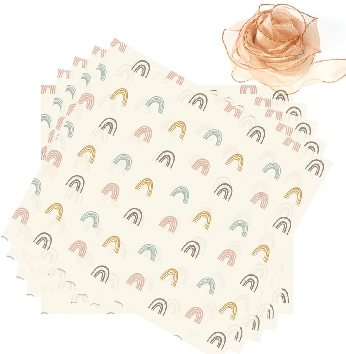 Solidchoice - Set van 30 Regenboog Tissue Papieren