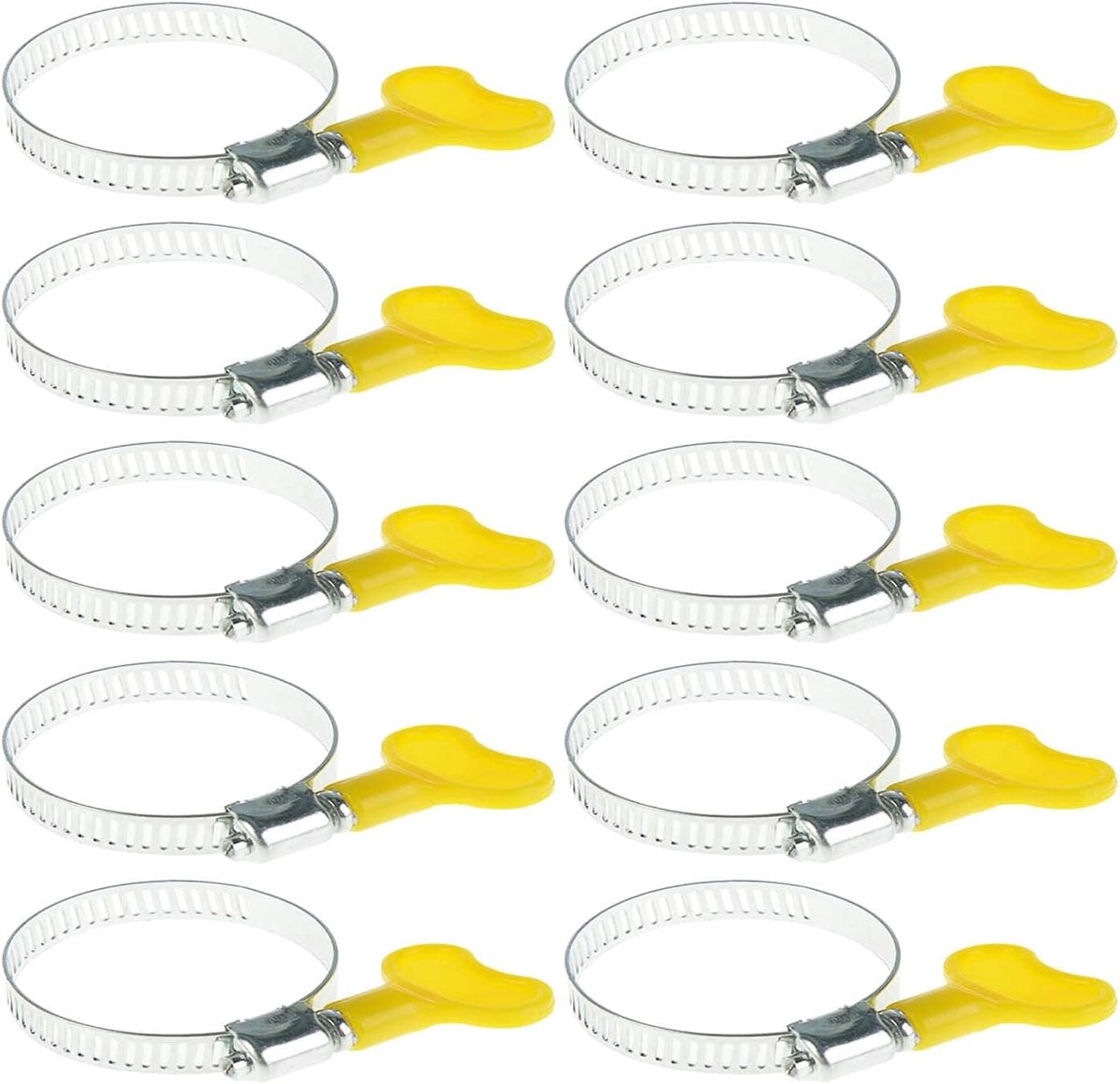 Slangklemmen 25-40mm - RVS met vleugelmoer - 9mm band - Ideaal voor zwembadslangen en tuinbevloeiing - ShopVlot