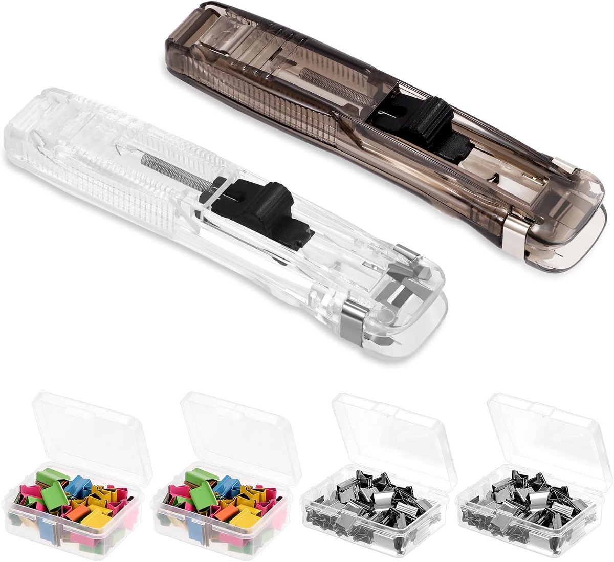 Nietang 2 stuks - clipdispenser - roestvrijstalen klemmen - ideaal voor het bevestigen van losse vellen - ShopVlot