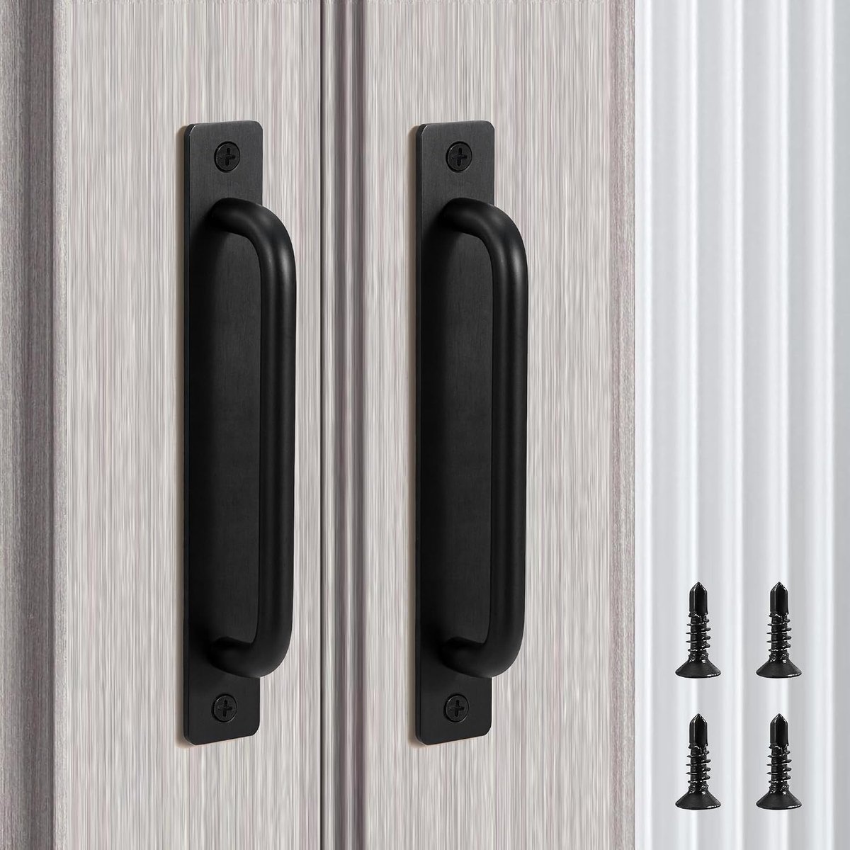 Schuifdeurgreep 180 mm - zwarte aluminium handgrepen - modern design - perfect voor kasten - ShopVlot