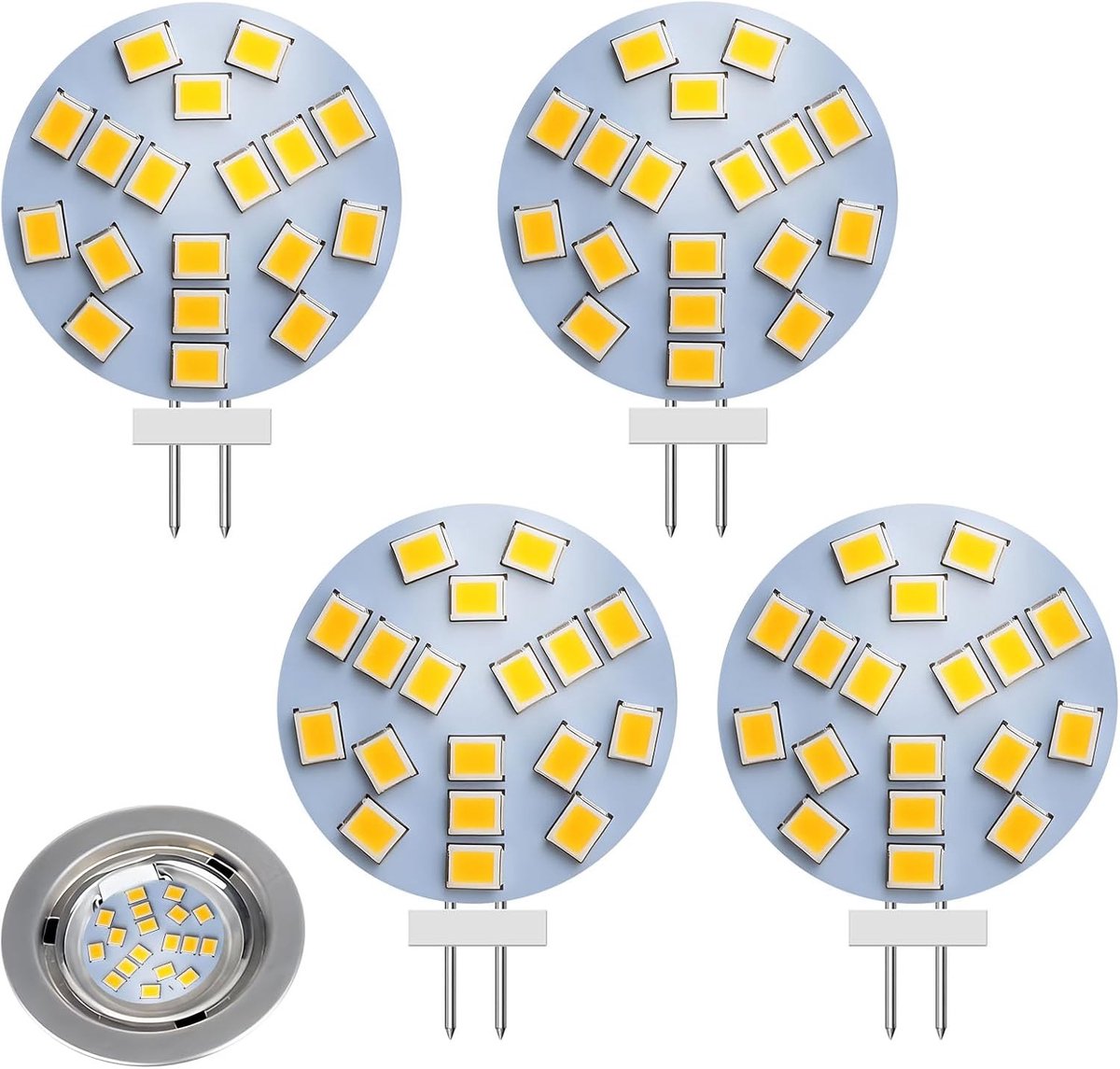 Ledlamp G4 - Warm wit - 26 x 37 mm - 2 W LED met 220 lumen - Voor Kastverlichting en Afzuigkappen