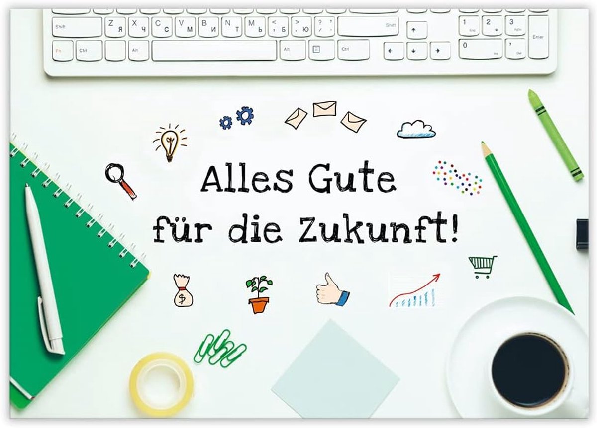 Afscheidskaart A4 - vouwkaart met envelop - XXL formaat - perfect voor collega's en leraren - ShopVlot