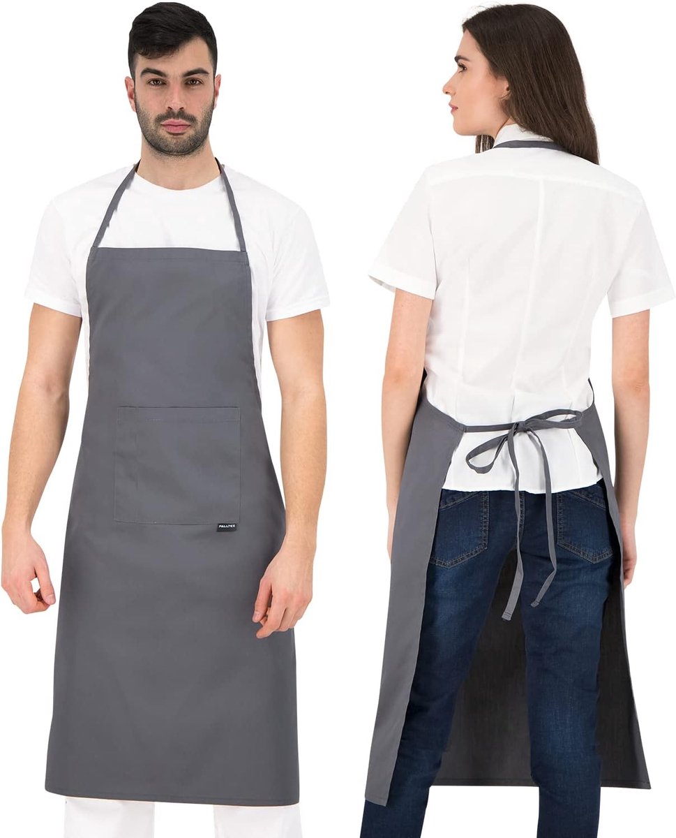 Kookschort Unisex - Grijs - EN ISO 13688 - Ideaal voor koken en knutselen - ShopVlot