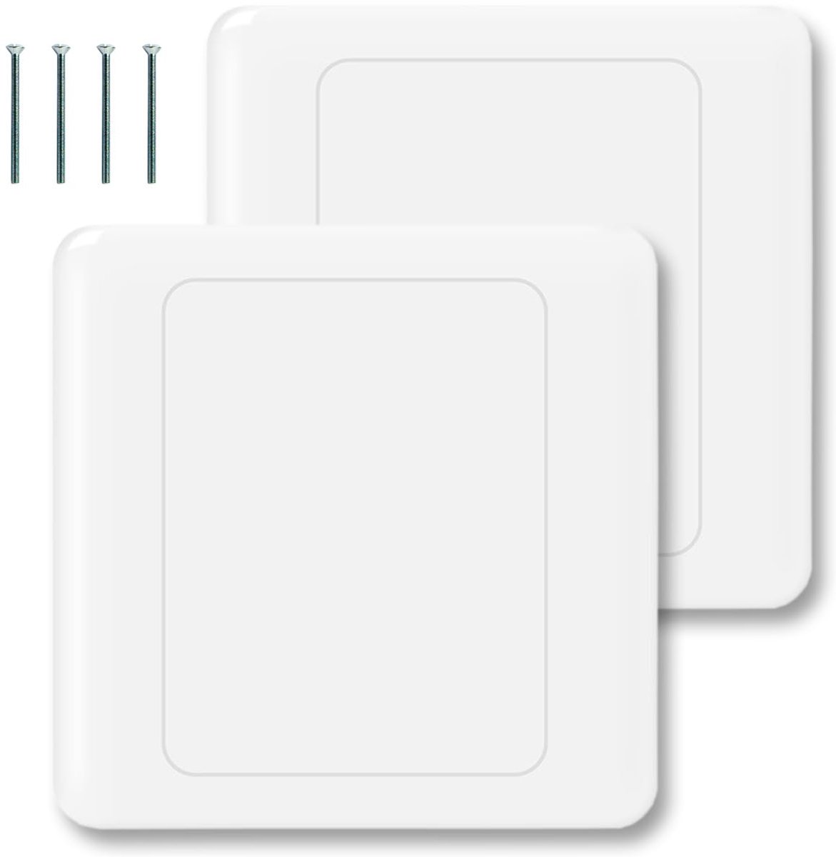Single Cover Plate 1 Gang White Electrical Socket Cover Plate Square Shape Cover Plate Single Gang for Electrical - ShopVlot