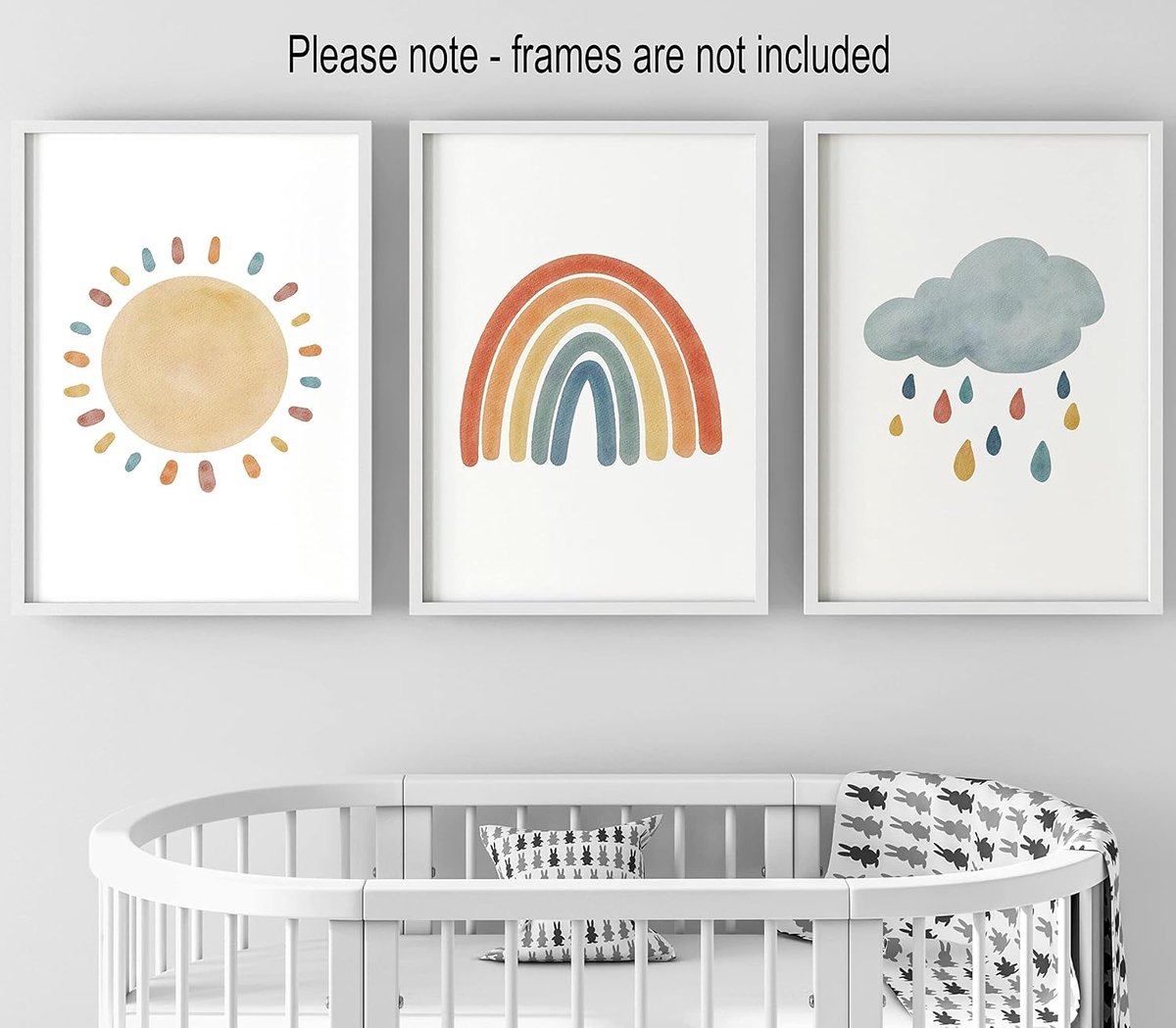 Wanddecoratie Prints Set van 3 - Boho Stijl - Neutrale Kleuren - Perfect voor Kinderkamer - ShopVlot