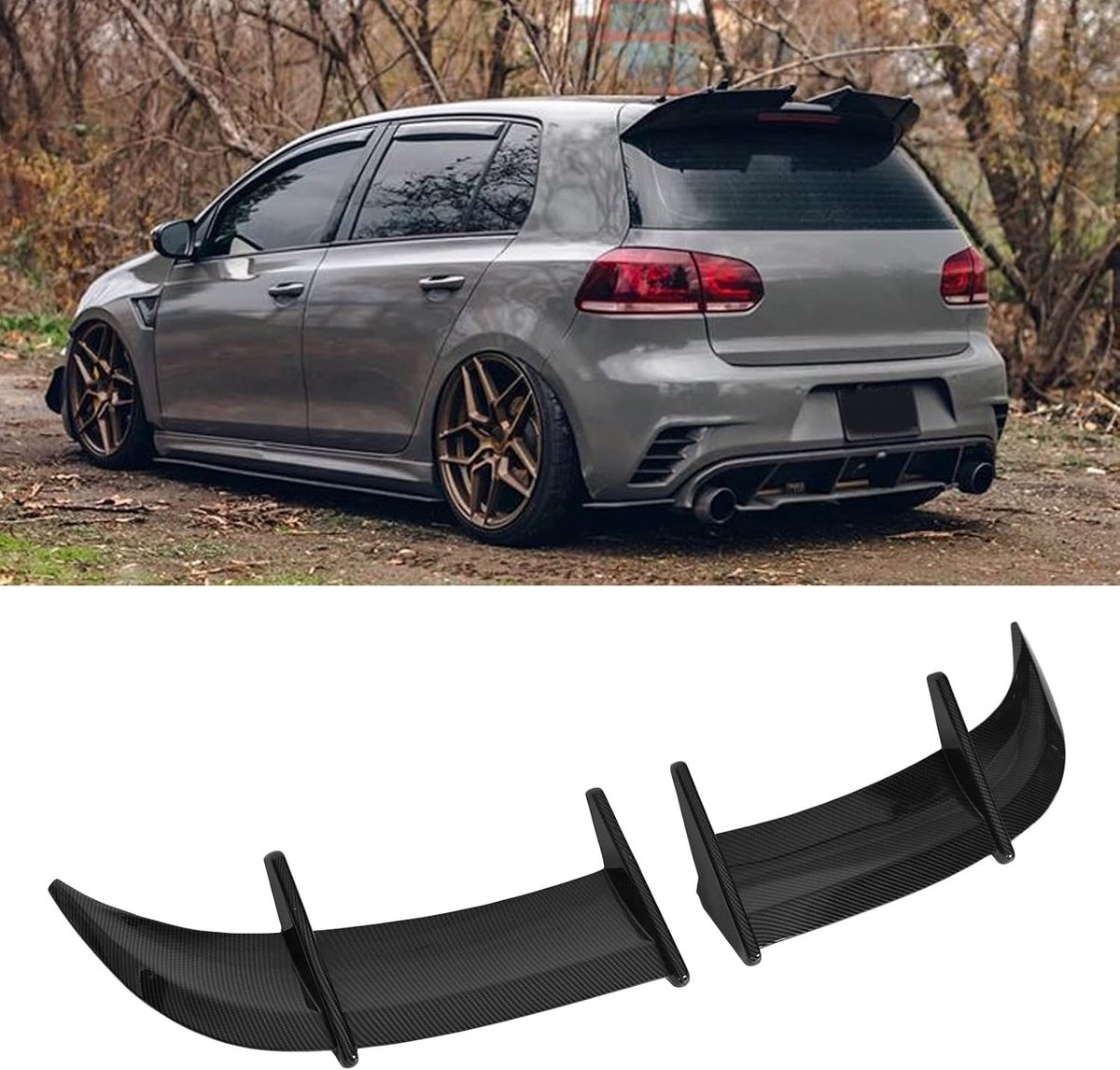 Achterspoiler AK Style - ABS kunststof - Carbonfiber look - Verbetert aerodynamica - ShopVlot
