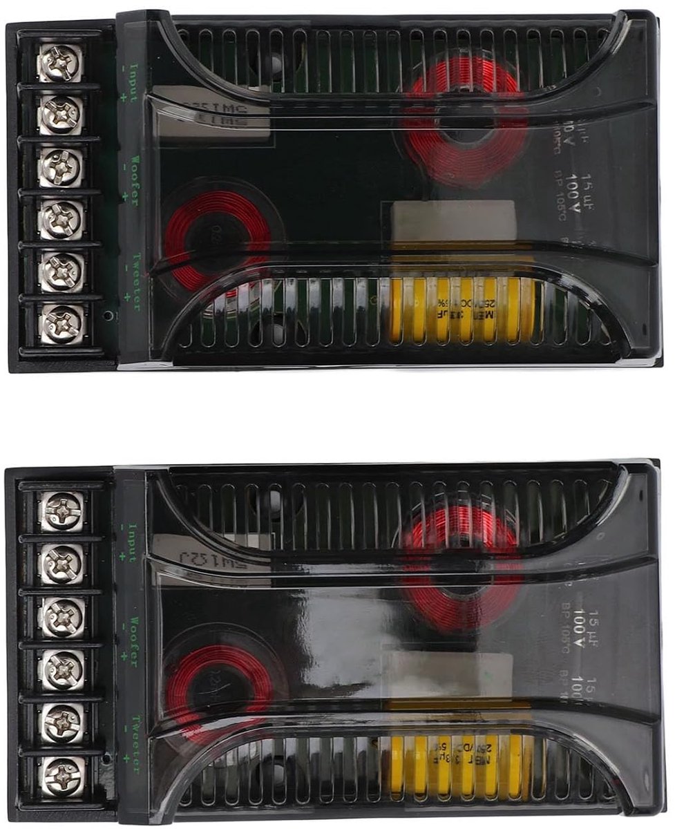 2 Way Car Audio Crossover - 2 Stuks - Passieve Frequentieverdelers - Verbeter geluidservaring - ShopVlot