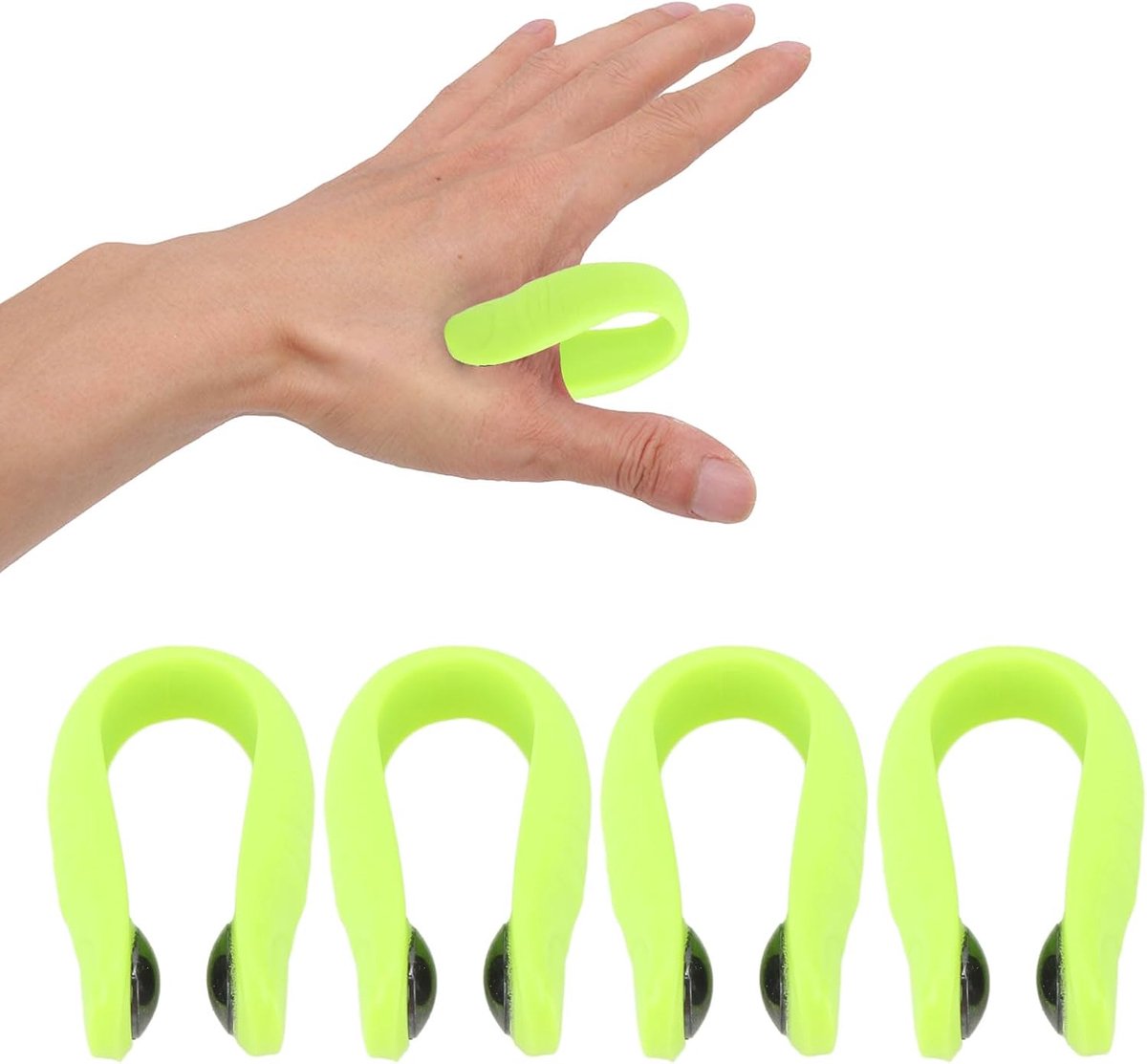 Acupressure Clip - 4 Stuks - Draagbaar - Groene Vorm - Migraineverlichting - ShopVlot